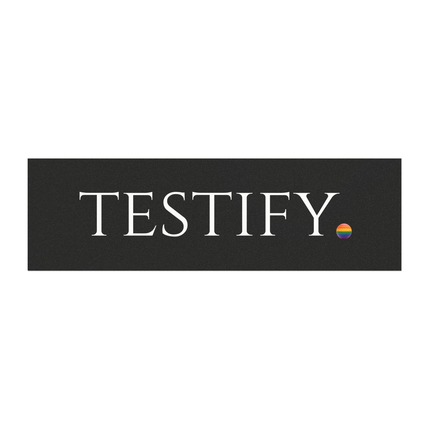 "Testify" Car Magnet — Pride Edition