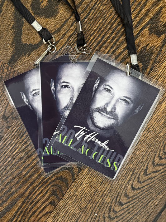 TY Herndon Autographed 2025 All Access Tour Badge