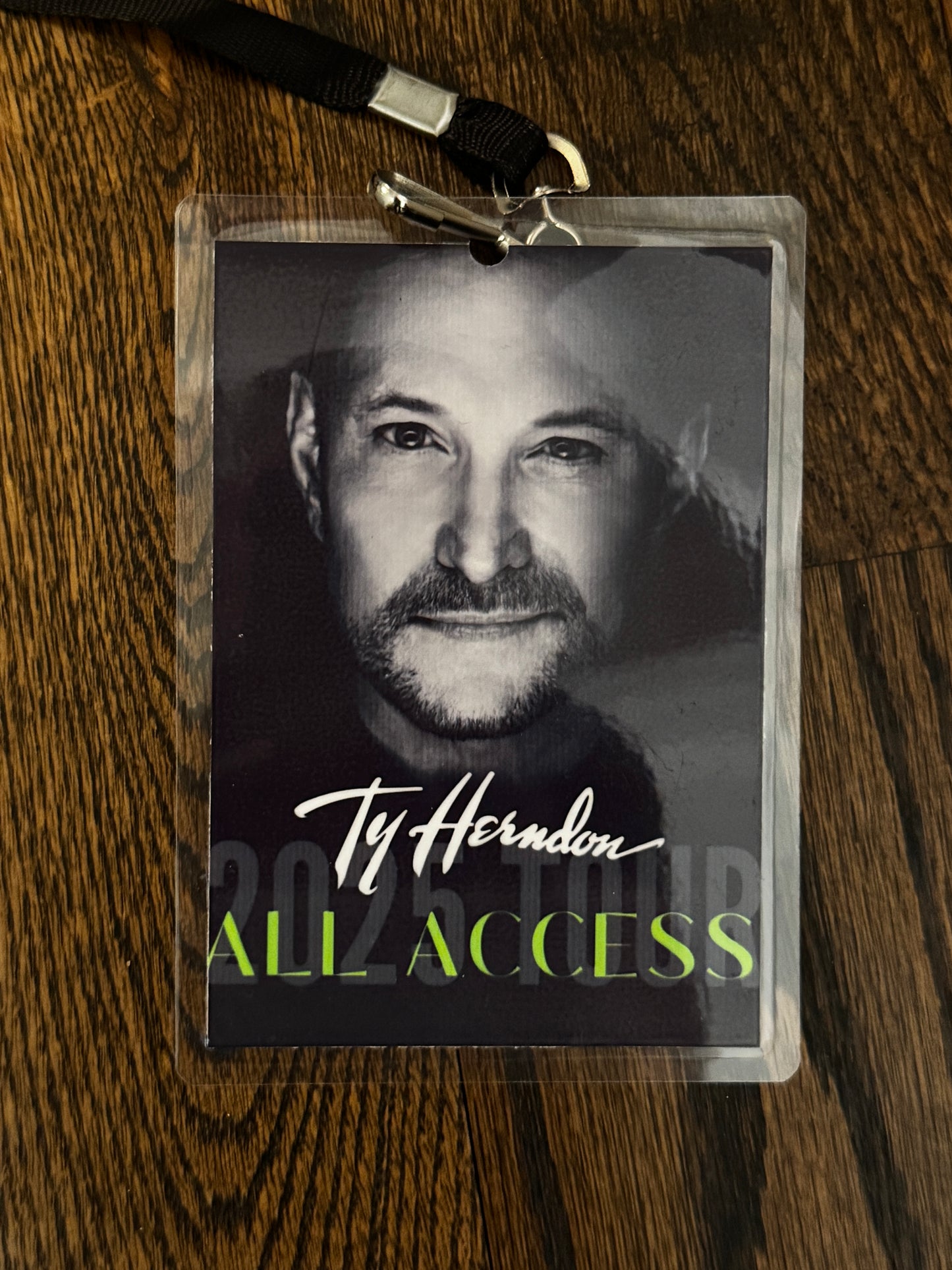 TY Herndon Autographed 2025 All Access Tour Badge