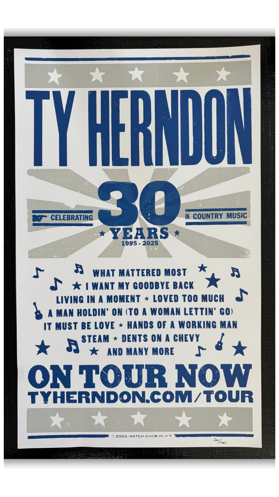 Limited Edition 30th Anniversary Official Hatch Show Print | Signed + Numbered